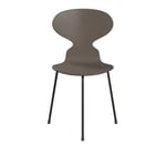 Fritz Hansen - Myran 3100 frägad askfanér stålstativ brun brons deep clay - Matstolar - Arne Jacobsen - Brun - Metall/Trä