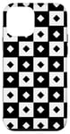 Coque pour iPhone 12 mini White Black Square Rectangle Timeless Checkerboard Pattern