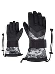 Ziener Gloves Milan Gants de Snowboard pour Homme Taille Unique Gris/imprimé (Grey Mountain Print)