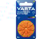 Varta 4043752393705, Engångsbatteri, Zink-Luft, 1,45 V, 8 Styck, Hg (Kvicksilver), 0 - 45 ° C