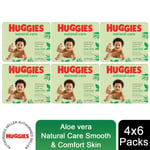 24 packs Huggies Natural Care Skin Loving with Aloe Vera 1344 Baby Wipes