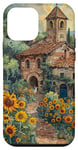 Coque pour iPhone 12 mini Esthétique Tournesol Jardin Kawaii Plantes Maison