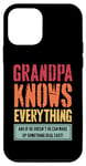 Coque pour iPhone 12 mini Papy sait tout ce qui est drôle, fête des pères vintage, papa