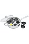 Stainless Steel Six Hole Egg Poacher 28cm (11"), Gift Boxed