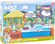 Bluey Pool Time Playset, Figure & Accessories New Kids Toy Age 3+