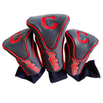 Team Golf MLB Cleveland Indians Contour Golf Club Headcovers (3 Count) Numbered 1, 3, & X, Fits Oversized Drivers, Utility, Rescue & Fairway Clubs, Velour lined for Extra Club Protection
