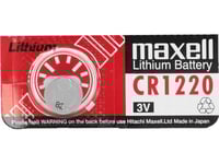 Maxell Cr1220, Engångsbatteri, Cr1220, Lithium-Manganese Dioxide (Limno2), 3 V, 1 Styck, 36 Mah