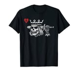 King of Hearts skull wearing crown shirt T-Shirt