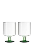 Generous Wine Glass Green Design Letters