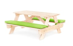 Gardenista Children's Picnic Bench Cushion | Water Resistant Seat Pad For Outdoor Use | Easy to Wipe Clean | Ultra Comfy & Durable | 103cm x 20cm x 5cm | Cushion Only | 2 Piece (Lime)