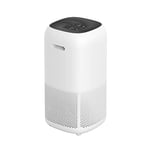 Amazon Basics Air Purifier, CADR 400m³/h, Large Room 48m² (516ft2) with True HEPA Activated Carbon Filter Removes 99.97% of Allergies, Dust, Smoke, Intelligent Air Quality Sensor, UK plug, White