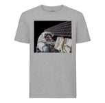 T-Shirt Homme Col Rond Nasa Sortie Dans L Espace Station Spatiale Internationale Astronaute