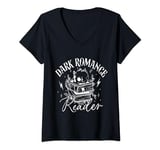 Womens Dark Romance Reader Booktok V-Neck T-Shirt