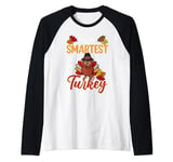 I'm The Smartest Turkey Matching Family Group Thanksgiving Raglan Baseball Tee