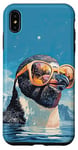 iPhone XS Max Cool Penguin with Sunglasses in Ice Water Case