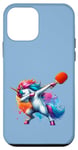 Coque pour iPhone 12 mini Licorne Avec Batte De Tennis De Table Pour Ping-pong