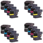 16 NON OEM LC123 ink for Brother DCP-J752DW MFC-J4410DW   MFC-J4510DW Printer