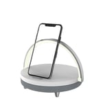 ManKave Bedside LED Touch Lamp + Wireless Phone Charger + Bluetooth Speaker | Modern Reading Lamp | for Apple & Android
