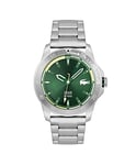 Lacoste Analogue Quartz Watch for Men with Silver Stainless Steel Bracelet - 2011204