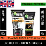 Garner MEN TurboBrigh Face wash AND Face cream Charcoal Vitamin C Skin brighten