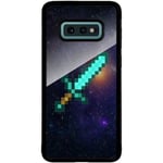 Samsung Galaxy S10e Svart Mobilskal Med Glas Minecraft