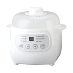 200W Mini Ceramic Stew Cooker 1L Capacity Electric Slow Cooker Porridge Soup