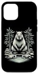 Coque pour iPhone 15 Pro Capybara Méditation et Yoga Zen Garden Serenity Art