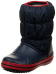 Crocs Kids Navy and Red Padded Boot - Size 1 UK - Blue