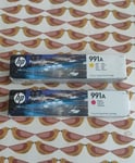 Genuine HP 991A Magenta +  Yellow Ink Cartridge - FREE UK DELIVERY! VAT inc.