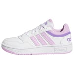 adidas Hoops Shoes-Low, FTWR White/Bliss Lilac/Violet Fusion, 31.5 EU