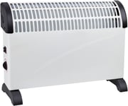 White 2kW Floor Free Standing Home & Office Portable Convector Radiator Heater