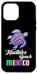 Coque pour iPhone 12 Pro Max Huatulco Beach Mexico Floral Turtle Match de vacances en famille