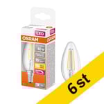 LED lampa E14 | C35 klar | 2700K | 4,8W (40W) dimbar 6st [Osram]