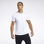 Reebok Men's Workout Ready Polyester Tech T Shirt, White, XS UK