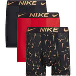Nike Boxershorts Brief 3-pack - Svart/Röd/Guld adult 000PKE1157-GGN