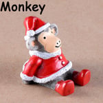 1 Pc Christmas Doll Figurines Miniature Animal Resin Statue Monkey