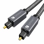 IVANKY - Digital Toslink fiber lydkabel - Til TV/PS4/Xbox/Anlæg mm - 1.8m