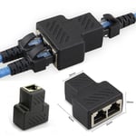 Network Adapter Connector 1 To 2 Ways Ethernet RJ45 Splitter Extender Plug
