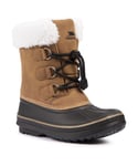 Trespass Girls Bodhi Insulated Winter Snow Boots - Brown - Size UK 11 Kids