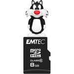 Pack Support de Stockage Rapide et Performant : Clé USB - 2.0 - Série Licence - Hanna Barbera - 16 Go + Carte MicroSD - Gamme Classic - Classe 10-8 GB