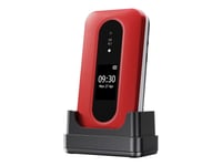 Doro Leva L30 - 4G Funktionstelefon - Ram 64 Mb / Internminne 128 Mb - Microsd Slot - Lcd Display (Tft) - 320 X 240 Pixlar (60 Hz) - Rear Camera 2 Mp - Röd/Vit