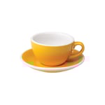 Cappuccino-kopp med ett underlägg Loveramics Egg Yellow, 200 ml