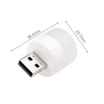 Uppladdningsbar lampa USB -lampa Mini LED Nattlampa Power Bank Laddning USB Boklampa Liten rund läsbordslampa Glödlampa 10 st.