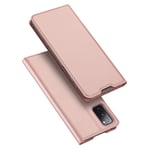 DUX DUCIS Case for Samsung Galaxy S20 FE, Slim Fit Flip Leather Magnetic Phone Case Cover with [Card Holder] [Kickstand] for Samsung Galaxy S20 FE (Rose golden)