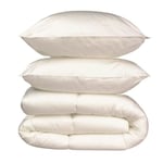 COCOON Sängkläderpaket Av Mikrofiber - 1 Varm Täcke 200x200 Cm + 2 Kuddar 60x60 Vit