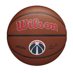 Wilson Ballon de Basket TEAM ALLIANCE, WASHINGTON WIZARDS, intérieur/extérieur, cuir mixte taille : 7