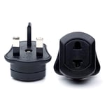 2pcs Travel Converter Adaptor Plug 2 Pin Euro to UK 3 Pin Plug Adapter Plug