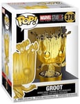 Figurine Pop - Marvel Les Gardiens De La Galaxie - Groot Gold - Funko Pop