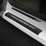 4 st/set Sportbil Dörrtröskelklistermärken För Nissan Qashqai Kolfiber Skydd Dekor Auto Sills Dekaler Film Tillbehör