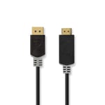 Nedis Displayport-kabel | DisplayPort Hane | HDMI™ Kontakt | 4K@30Hz | Guldplaterad | 3.00 m | Rund | PVC | Antracit | Låda